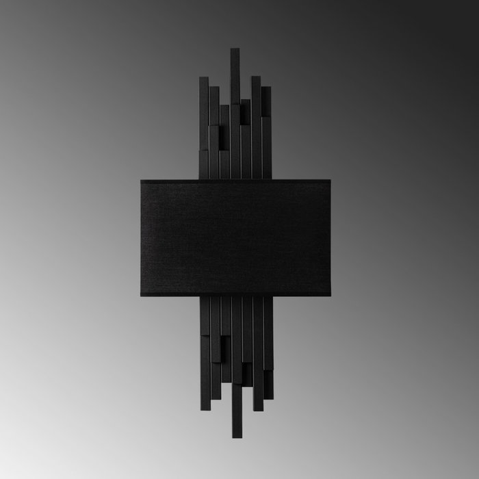 Opviq Axís - 15104 Lámpara de Pared de Metal y Tela Negra